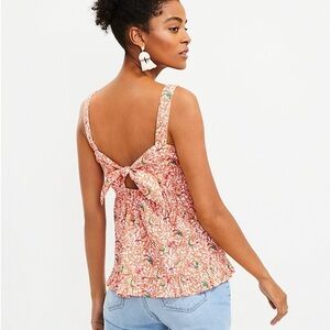 Loft Bird Tie Back Peplum Cami Size 8P